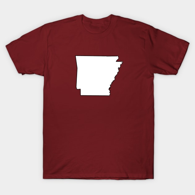 Arkansas - Blank Outline T-Shirt by loudestkitten